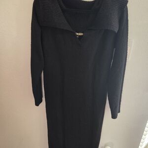 Elegant Black Knit Dress